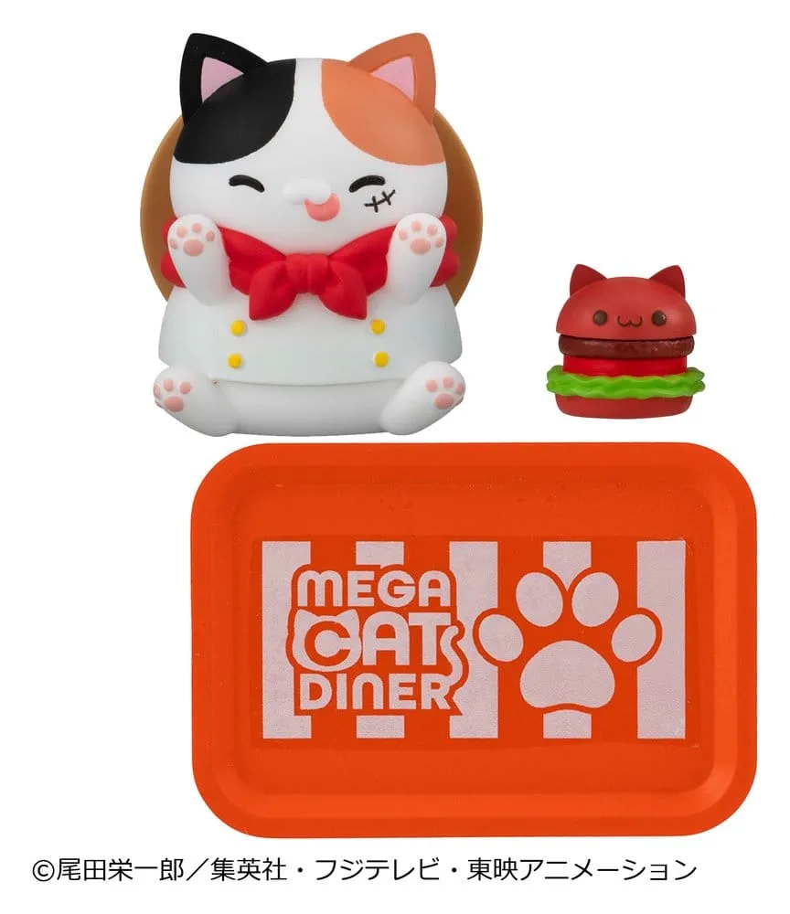 One Piece Mega Cat Project Mini Figures NyanPieceNyan! Diner! 3 cm Blind Box Display (6)